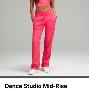 Lululemon Athletica Bright Pink Mid-Rise Pants